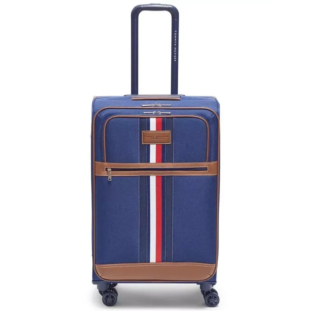 Tommy Hilfiger Luggage suitcase Logan Large Check-in Softside Spinner blue
